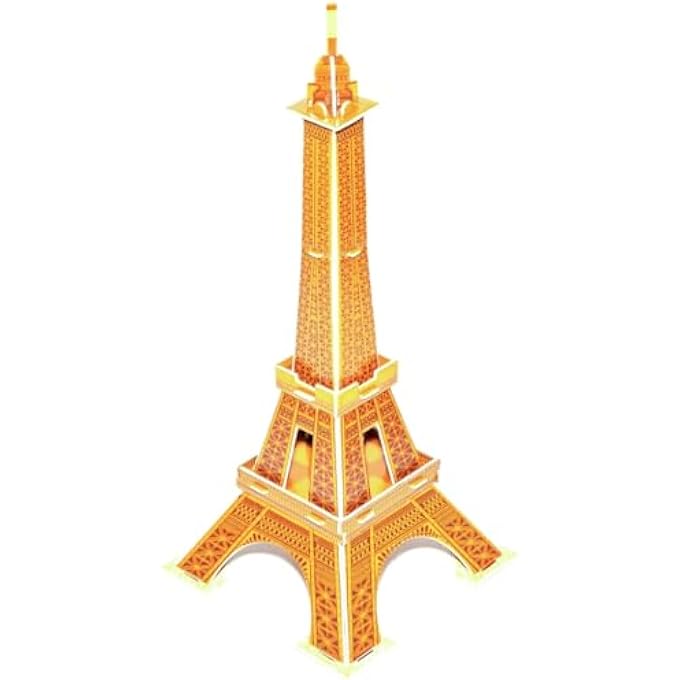 3D PUZZLE GLOBAL LANDMARKS EIFFEL TOWER MINI UNIQUE & COLLECTIBLE MODEL ASSEMBLY BUILDING KIT FOR KIDS & ADULTS 20PCS - Image 2